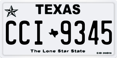 TX license plate CCI9345