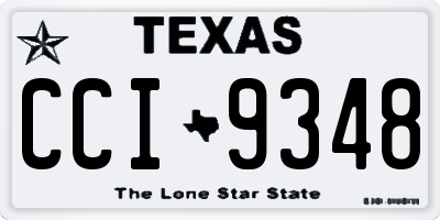 TX license plate CCI9348
