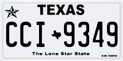 TX license plate CCI9349