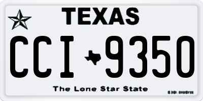 TX license plate CCI9350