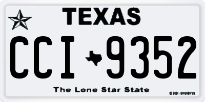 TX license plate CCI9352