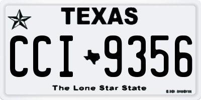 TX license plate CCI9356