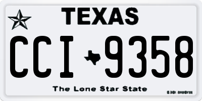 TX license plate CCI9358