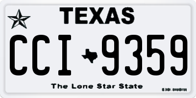 TX license plate CCI9359