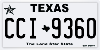 TX license plate CCI9360