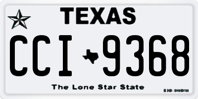 TX license plate CCI9368