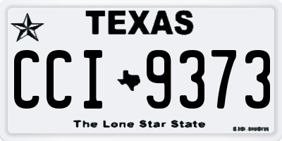 TX license plate CCI9373