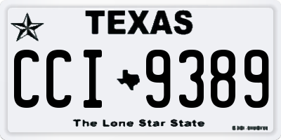 TX license plate CCI9389