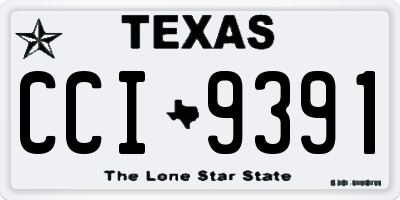 TX license plate CCI9391