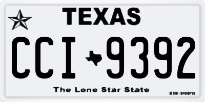TX license plate CCI9392