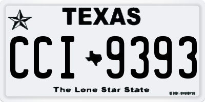 TX license plate CCI9393
