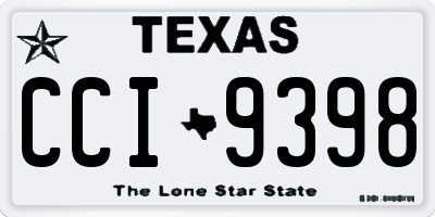TX license plate CCI9398