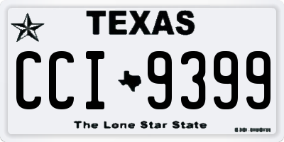 TX license plate CCI9399