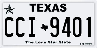 TX license plate CCI9401