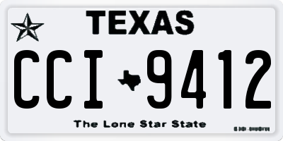 TX license plate CCI9412