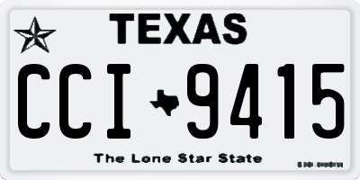 TX license plate CCI9415