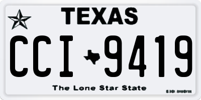 TX license plate CCI9419