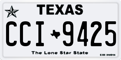 TX license plate CCI9425