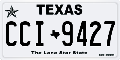 TX license plate CCI9427