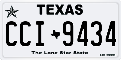 TX license plate CCI9434