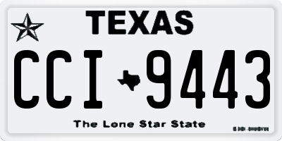 TX license plate CCI9443
