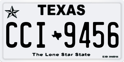 TX license plate CCI9456