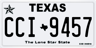 TX license plate CCI9457