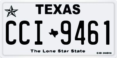 TX license plate CCI9461