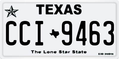 TX license plate CCI9463