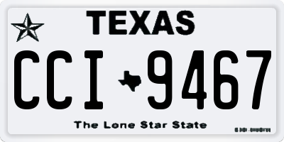 TX license plate CCI9467