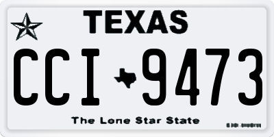 TX license plate CCI9473