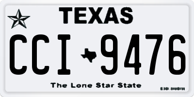 TX license plate CCI9476