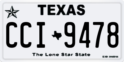 TX license plate CCI9478