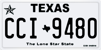 TX license plate CCI9480