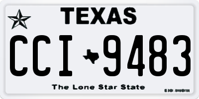 TX license plate CCI9483