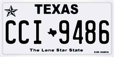 TX license plate CCI9486