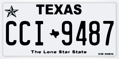 TX license plate CCI9487