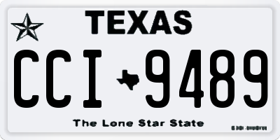 TX license plate CCI9489