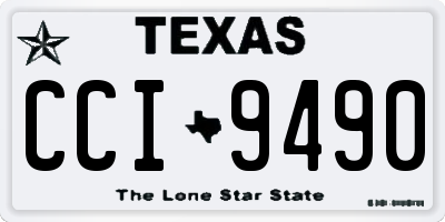 TX license plate CCI9490