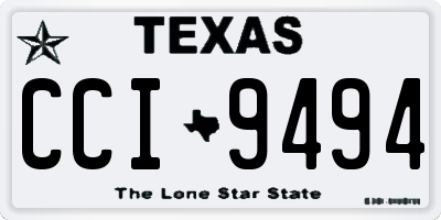 TX license plate CCI9494