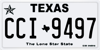 TX license plate CCI9497