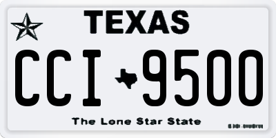 TX license plate CCI9500