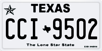 TX license plate CCI9502