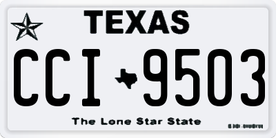 TX license plate CCI9503
