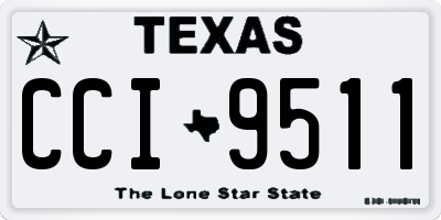 TX license plate CCI9511