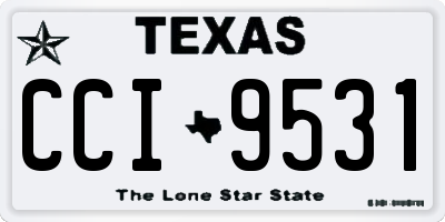 TX license plate CCI9531