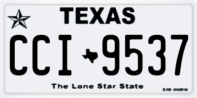 TX license plate CCI9537