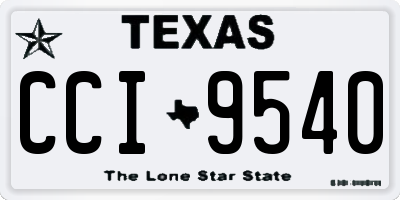 TX license plate CCI9540