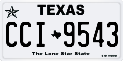TX license plate CCI9543