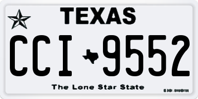 TX license plate CCI9552